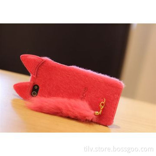 Cute Plush Cat Phone Case Cover for iPhone 4/5